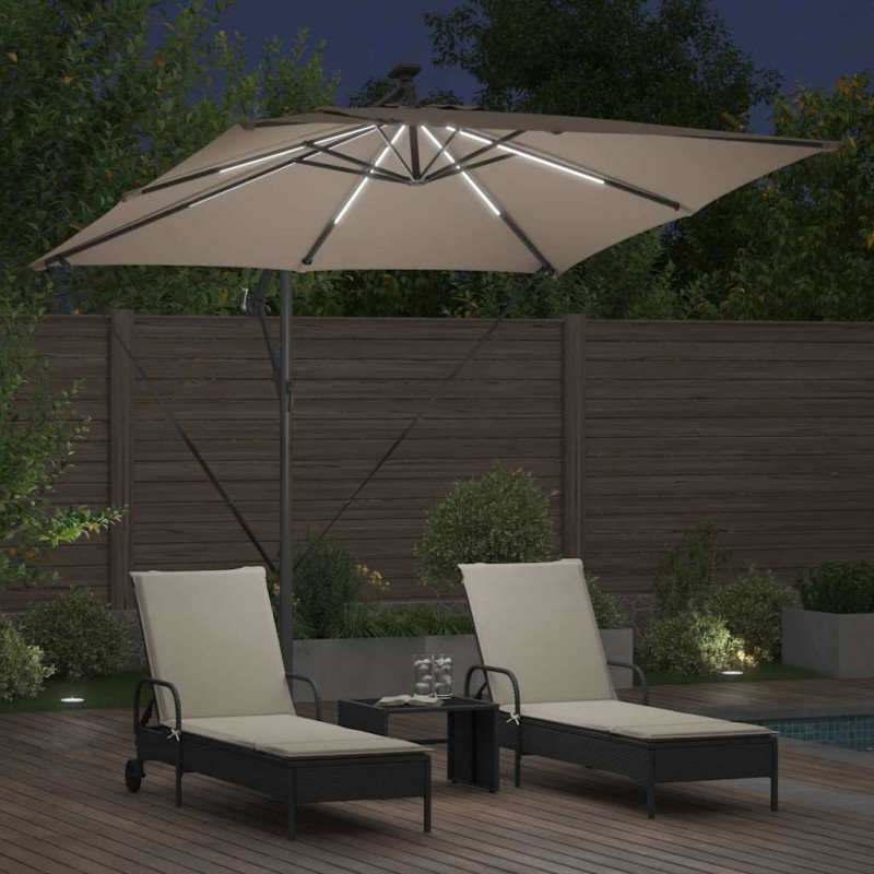 Parasol banana na wysięgniku Ciemnoszary 249 x 249 x 250 cm