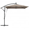 Parasol banana na wysięgniku Ciemnoszary 249 x 249 x 250 cm