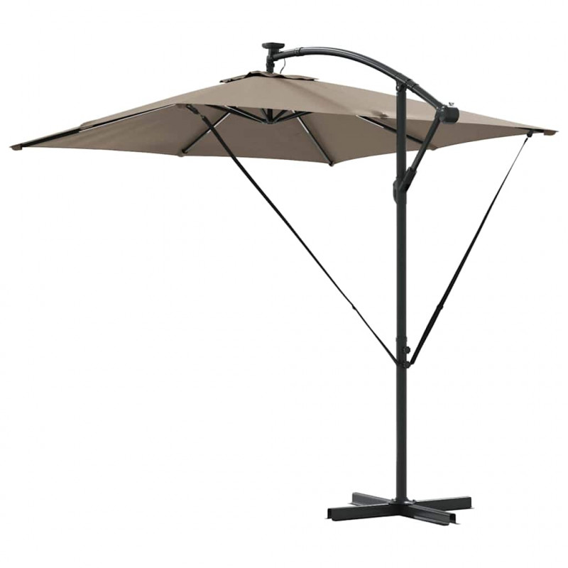 Parasol banana na wysięgniku Ciemnoszary 249 x 249 x 250 cm