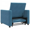 Rozkładana sofa jednoosobowa Niebieski 90 x 165 x 87 cm Aksamit
