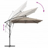 Parasol banana na wysięgniku Ciemnoszary 249 x 249 x 250 cm