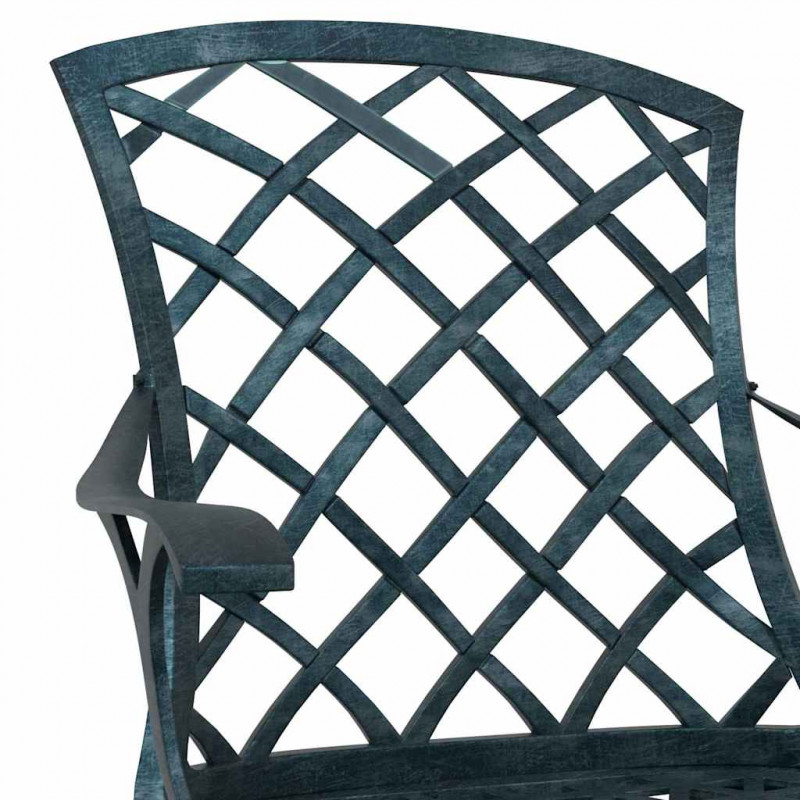Krzesło Ogrodowe 4 pcs Zielony 61 x 60,5 x 93cm Aluminium
