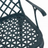 Krzesło Ogrodowe 4 pcs Zielony 61 x 60,5 x 93cm Aluminium