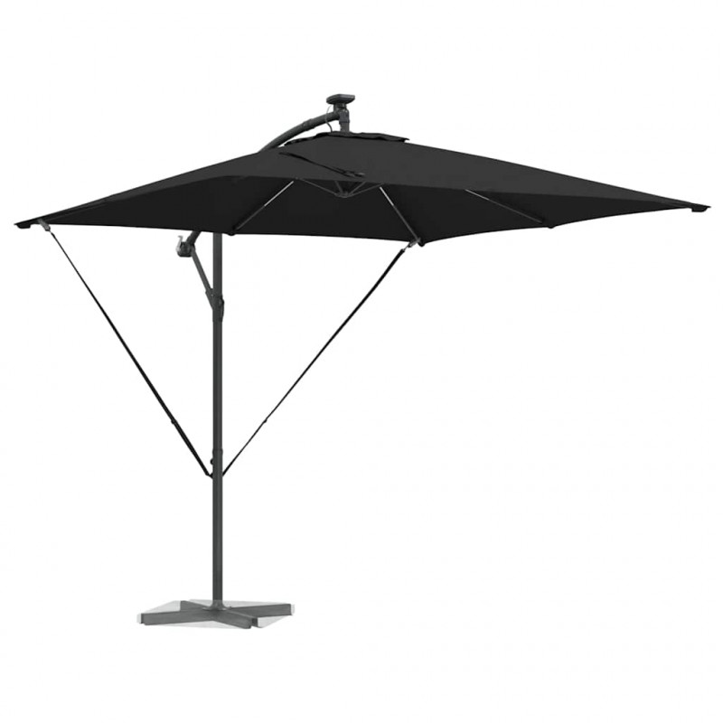 Parasol banana na wysięgniku Czarny 249 x 249 x 250 cm