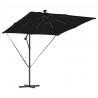 Parasol banana na wysięgniku Czarny 249 x 249 x 250 cm