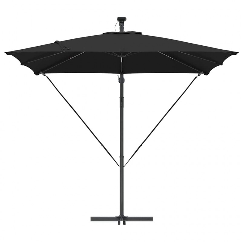 Parasol banana na wysięgniku Czarny 249 x 249 x 250 cm