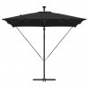 Parasol banana na wysięgniku Czarny 249 x 249 x 250 cm
