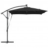 Parasol banana na wysięgniku Czarny 249 x 249 x 250 cm