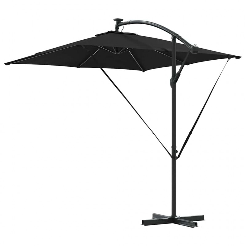 Parasol banana na wysięgniku Czarny 249 x 249 x 250 cm