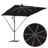Parasol banana na wysięgniku Czarny 249 x 249 x 250 cm