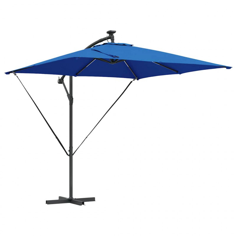 Parasol banana na wysięgniku Niebieski 249 x 249 x 250 cm