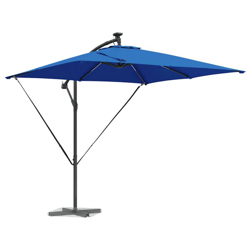 Parasol banana na wysięgniku Niebieski 249 x 249 x 250 cm