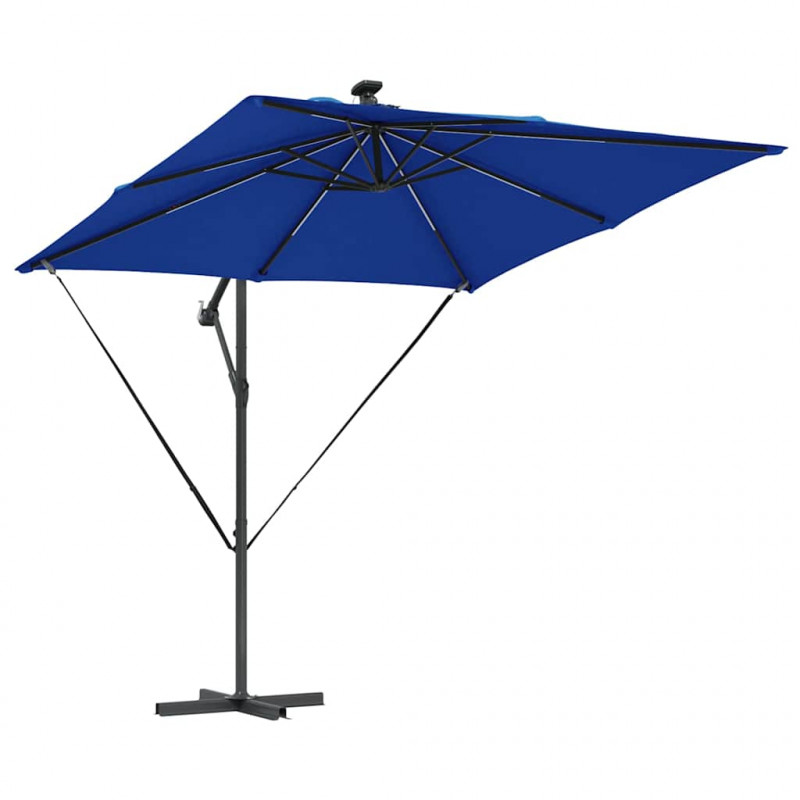 Parasol banana na wysięgniku Niebieski 249 x 249 x 250 cm