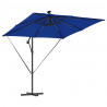 Parasol banana na wysięgniku Niebieski 249 x 249 x 250 cm
