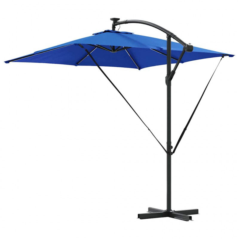Parasol banana na wysięgniku Niebieski 249 x 249 x 250 cm
