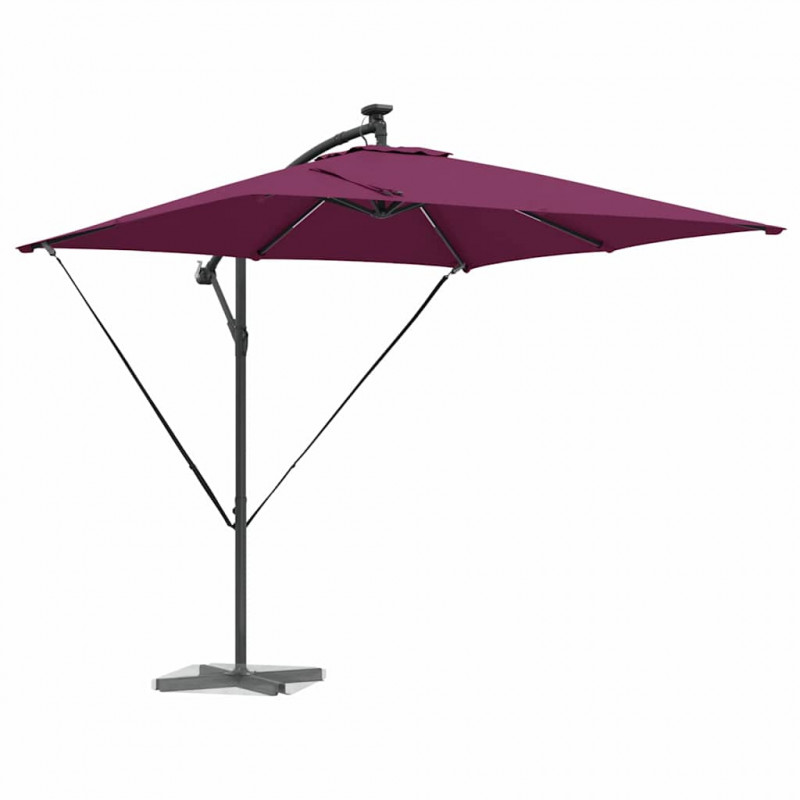 Parasol banana na wysięgniku Bordowy 249 x 249 x 250 cm