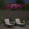 Parasol banana na wysięgniku Bordowy 249 x 249 x 250 cm