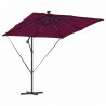 Parasol banana na wysięgniku Bordowy 249 x 249 x 250 cm