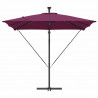 Parasol banana na wysięgniku Bordowy 249 x 249 x 250 cm