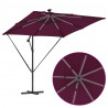 Parasol banana na wysięgniku Bordowy 249 x 249 x 250 cm