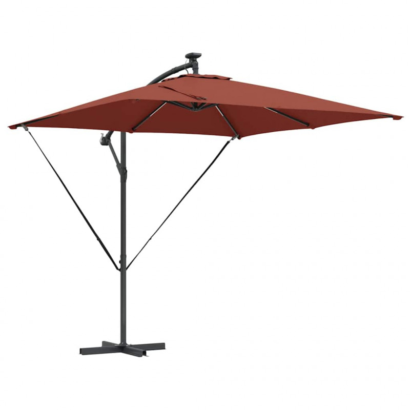 Parasol banana na wysięgniku terakota 249 x 249 x 250 cm