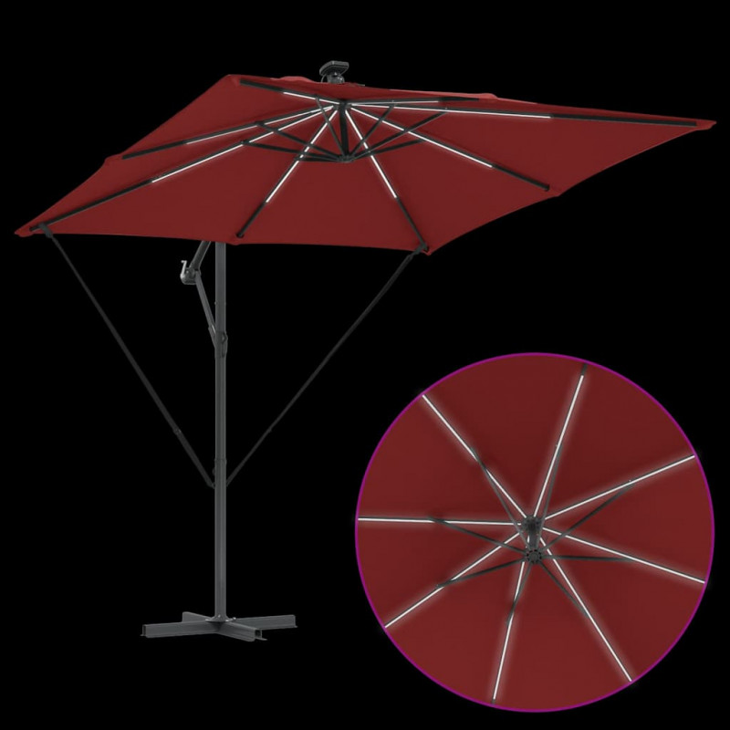 Parasol banana na wysięgniku terakota 249 x 249 x 250 cm