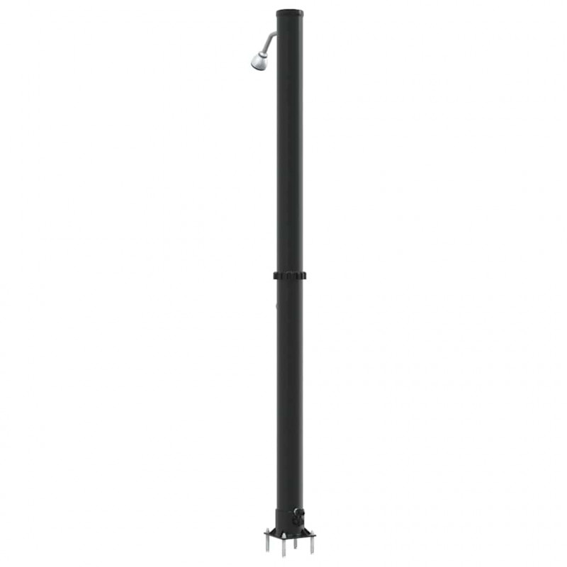 Prysznic słoneczny na świeżym powietrzu Czarny 217 cm