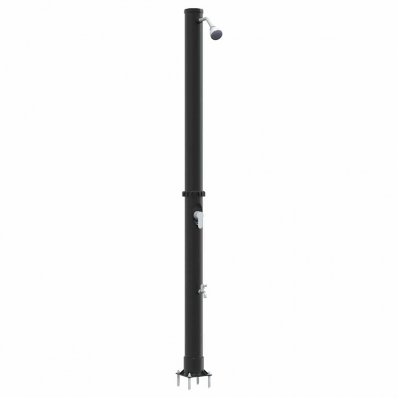 Prysznic słoneczny na świeżym powietrzu Czarny 217 cm