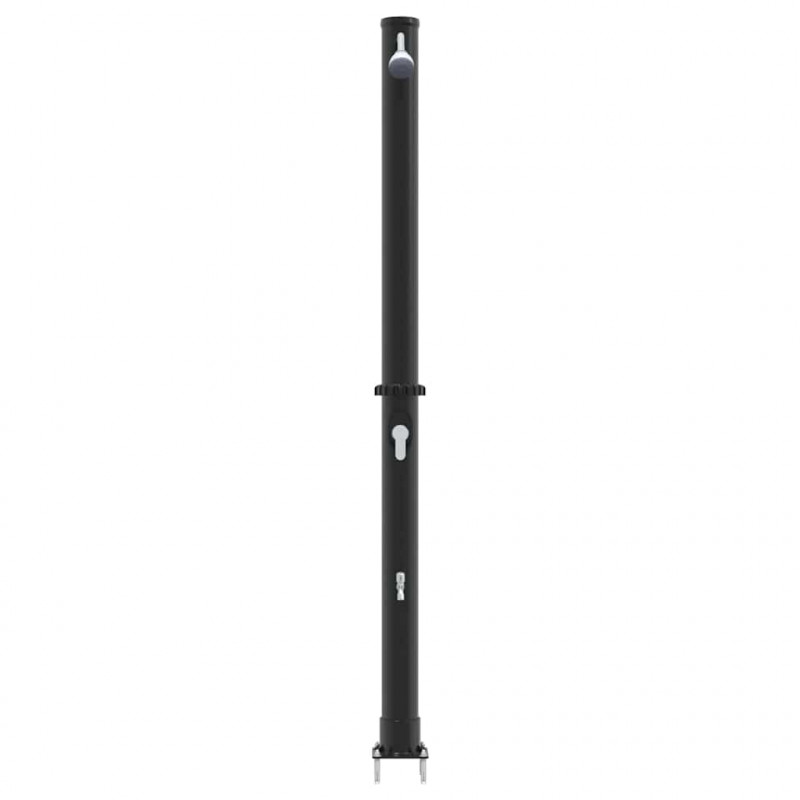 Prysznic słoneczny na świeżym powietrzu Czarny 217 cm