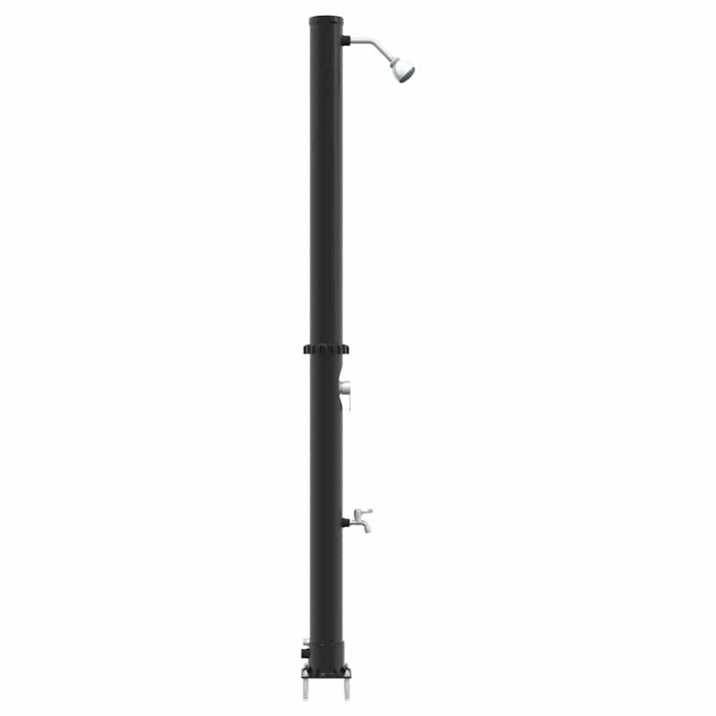 Prysznic słoneczny na świeżym powietrzu Czarny 217 cm