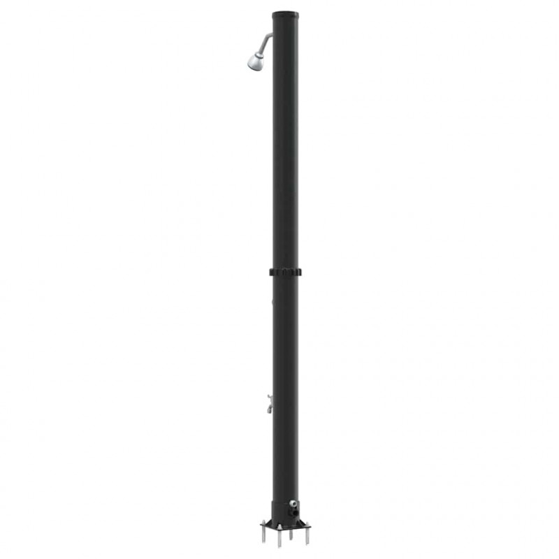 Prysznic słoneczny na świeżym powietrzu Czarny 217 cm