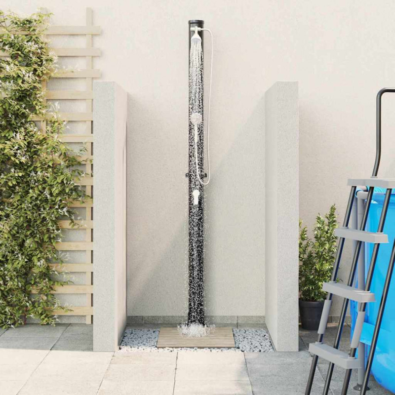 Prysznic słoneczny na świeżym powietrzu Czarny 217 cm