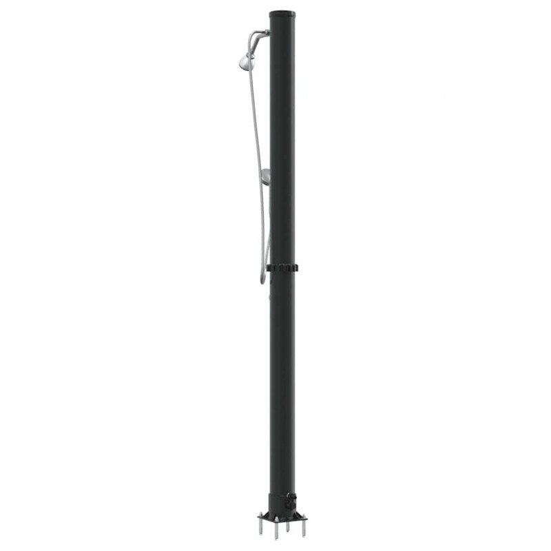 Prysznic słoneczny na świeżym powietrzu Czarny 217 cm