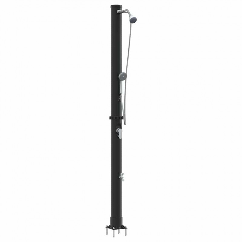 Prysznic słoneczny na świeżym powietrzu Czarny 217 cm