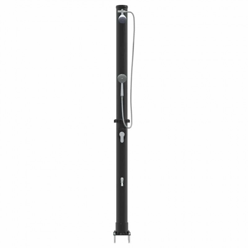 Prysznic słoneczny na świeżym powietrzu Czarny 217 cm