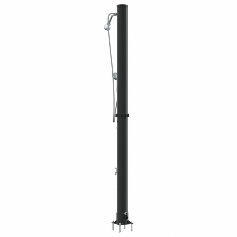 Prysznic słoneczny na świeżym powietrzu Czarny 217 cm