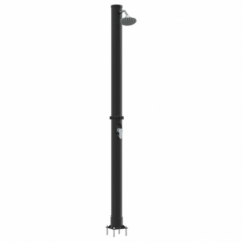 Prysznic słoneczny na świeżym powietrzu Czarny 217 cm