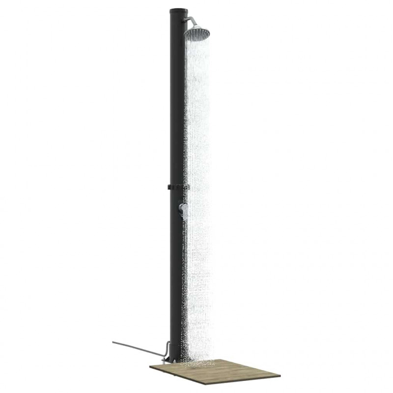 Prysznic słoneczny na świeżym powietrzu Czarny 217 cm