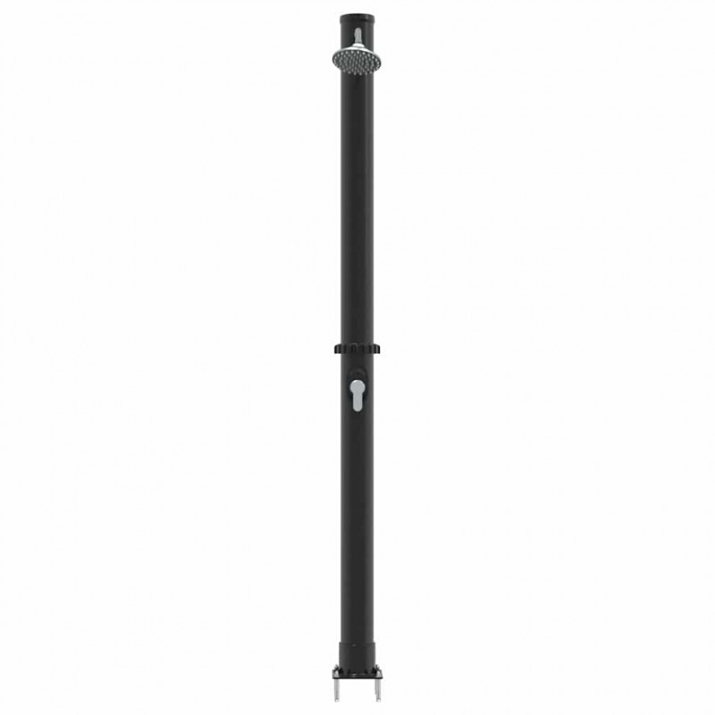 Prysznic słoneczny na świeżym powietrzu Czarny 217 cm