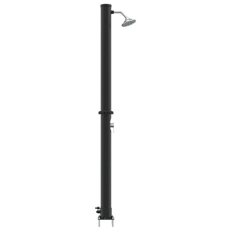 Prysznic słoneczny na świeżym powietrzu Czarny 217 cm