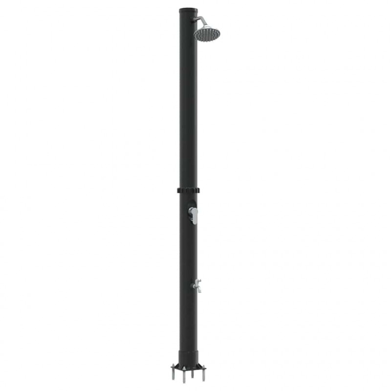 Prysznic słoneczny na świeżym powietrzu Czarny 217 cm