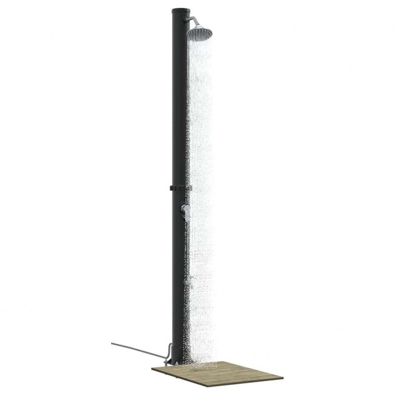 Prysznic słoneczny na świeżym powietrzu Czarny 217 cm