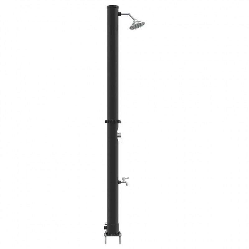 Prysznic słoneczny na świeżym powietrzu Czarny 217 cm