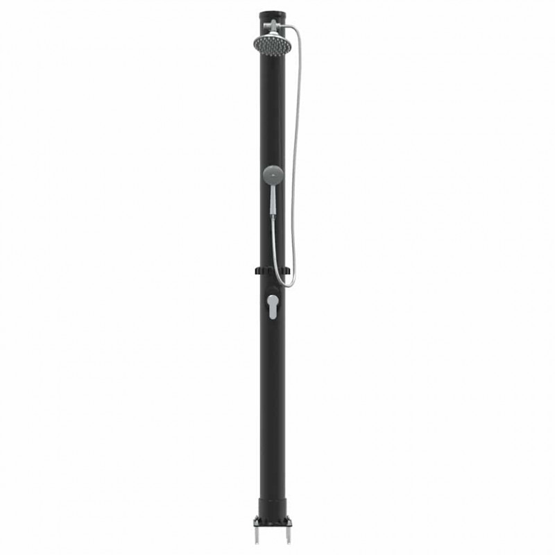 Prysznic słoneczny na świeżym powietrzu Czarny 217 cm