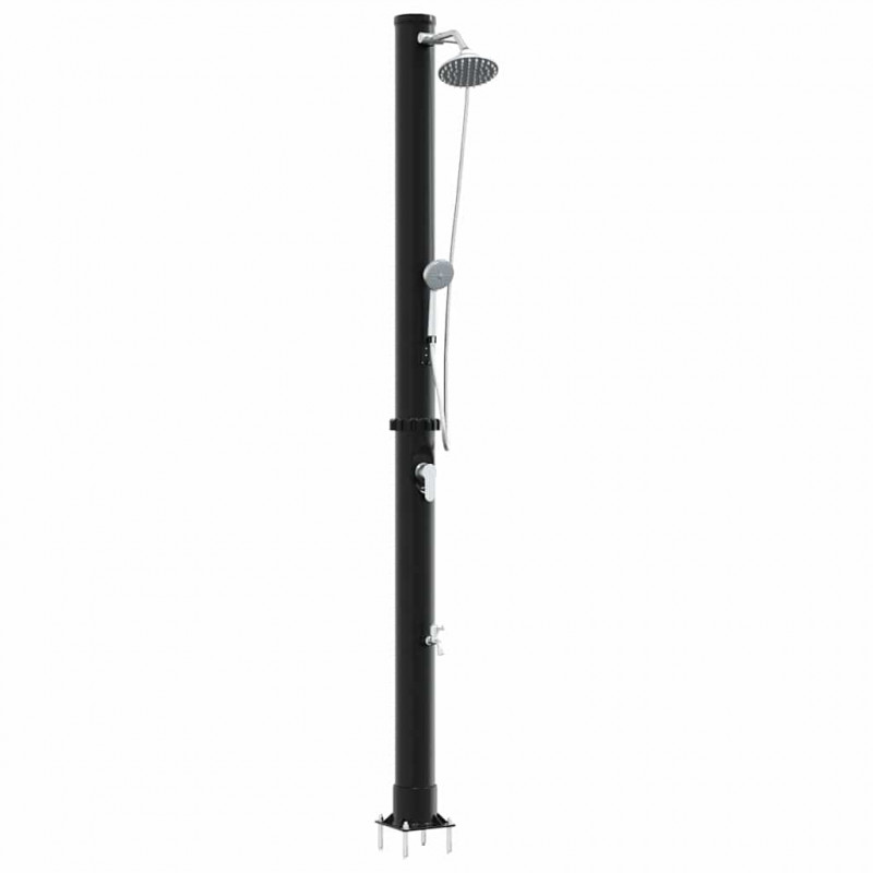 Prysznic słoneczny na świeżym powietrzu Czarny 217 cm