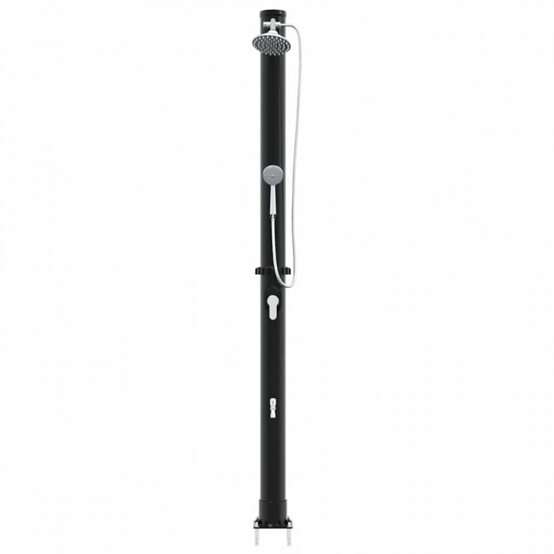 Prysznic słoneczny na świeżym powietrzu Czarny 217 cm