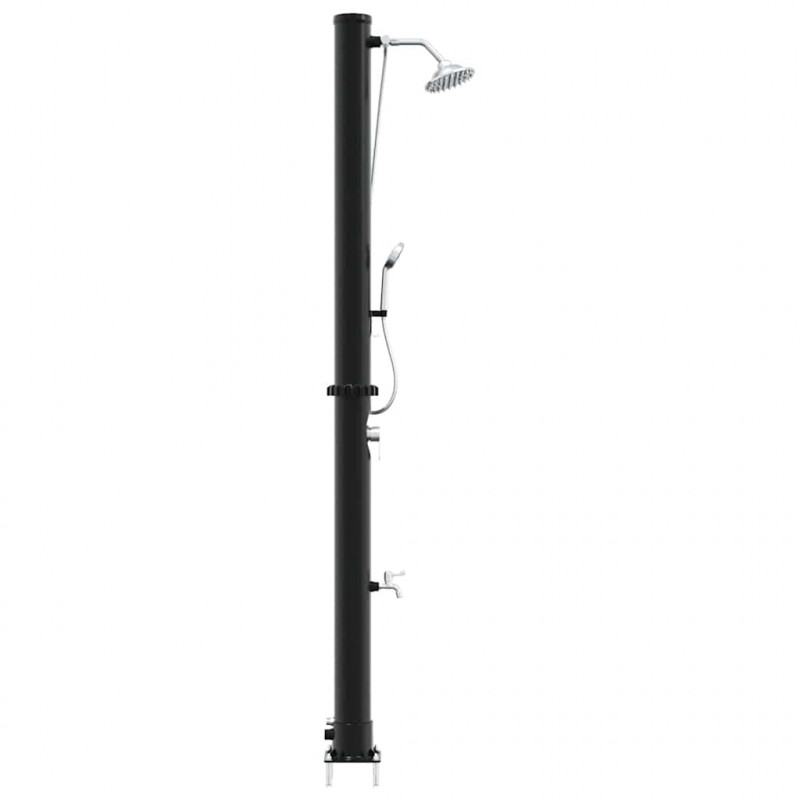 Prysznic słoneczny na świeżym powietrzu Czarny 217 cm