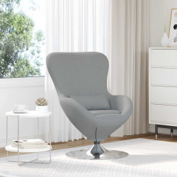 Fotel jajo Jasnoszary 63 x 73 x 90 cm tkanina