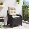 Fotel z funkcją relaksu Czarny 56 x 66 x 95 cm polirattan