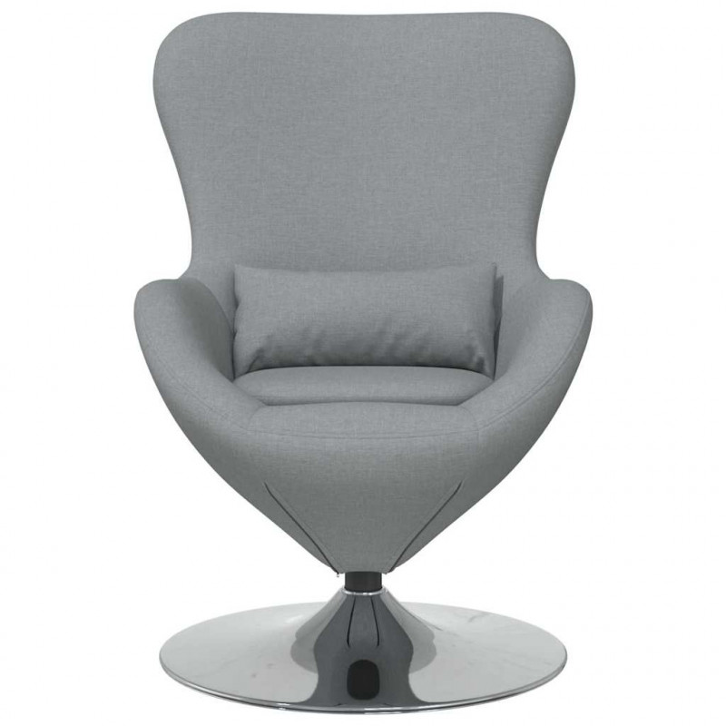 Fotel jajo Jasnoszary 63 x 73 x 90 cm tkanina